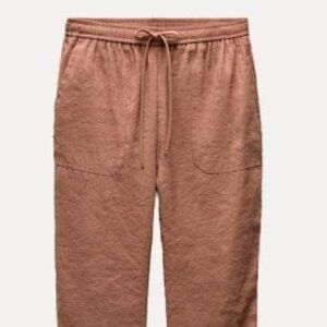 Zara Flowy Ankle Pants Size XS in Brick